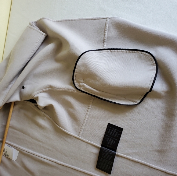 NWT$750 Mackage Shea Vane Draped Wrap Leather-Sleeve Wool Coat Jacket - Picture 8 of 16